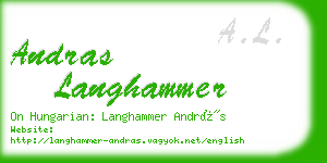 andras langhammer business card